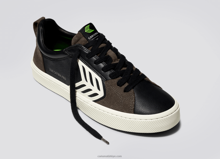 tr Cariuma erkekler siyah premium deri/fildişi 6L628141