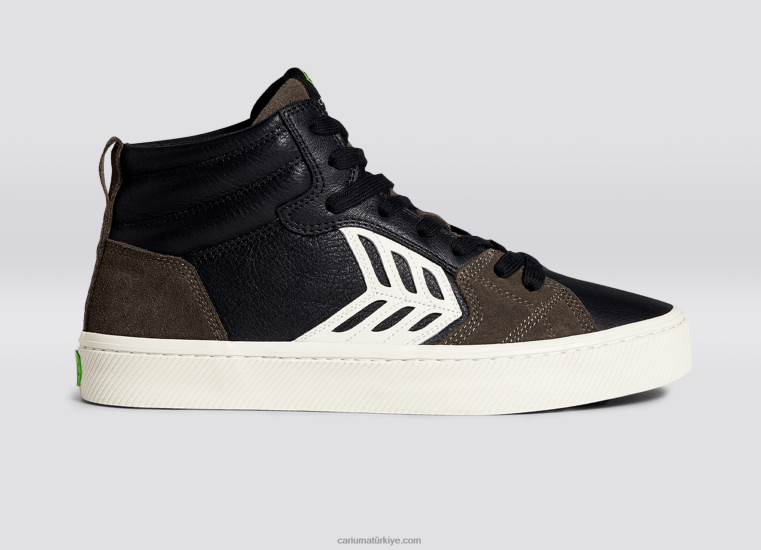 tr Cariuma erkekler siyah premium deri/fildişi 6L628147