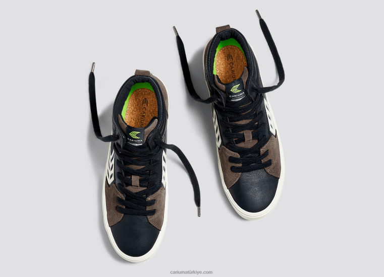 tr Cariuma erkekler siyah premium deri/fildişi 6L628147