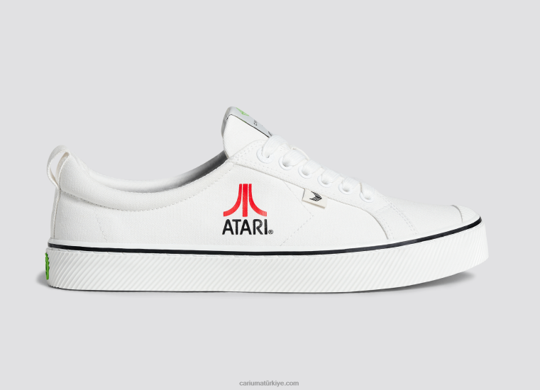 tr Cariuma erkekler atari kirli beyaz kanvas 6L62891