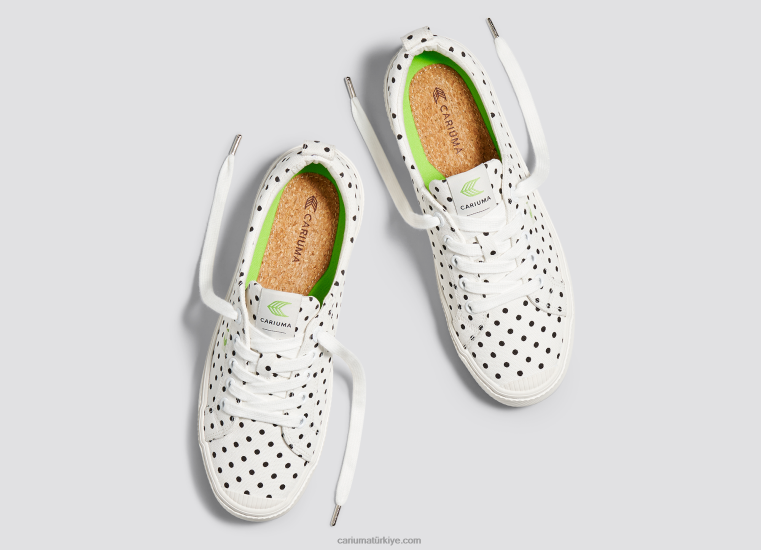 tr Cariuma erkekler beyaz puantiyeli kanvas 6L62851