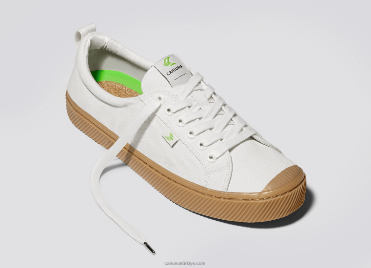 tr Cariuma erkekler kirli beyaz sakız kanvas 6L6289