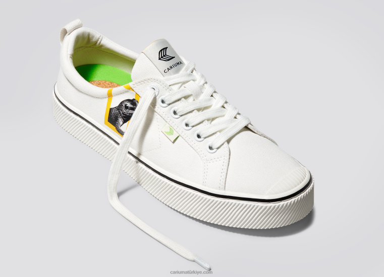 tr Cariuma erkekler national geographic kertenkele kirli beyaz kanvas 6L62885