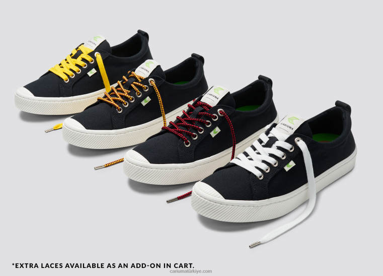 tr Cariuma erkekler siyah tuval 6L6286