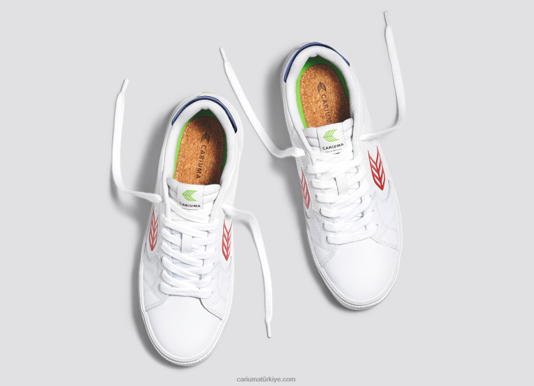tr Cariuma erkekler beyaz lwg deri/kırmızı 6L628102