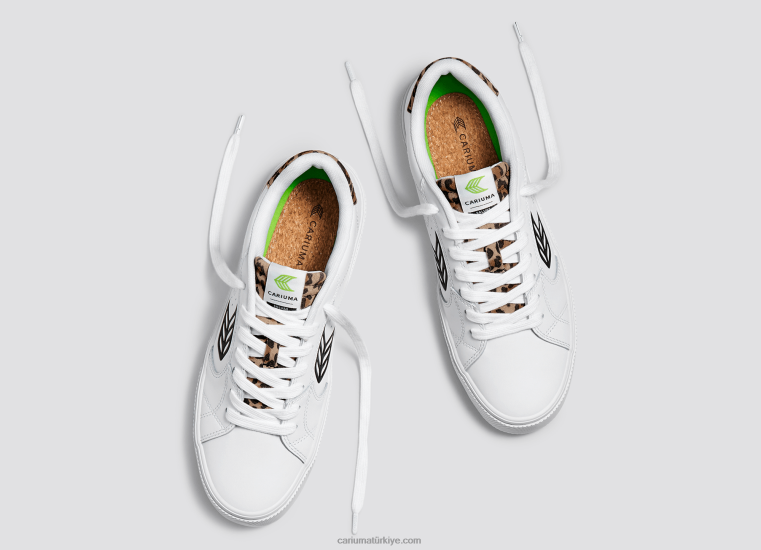 tr Cariuma kadınlar beyaz lwg deri/leopar 6L628317